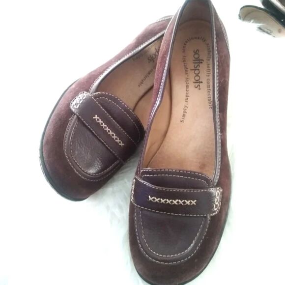 Softspots Dark Brown Suede Loafers - Picture 2 of 12